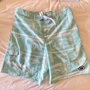 🌺🌺SOLD🌺🌺 Mens Newport Blue Swim Trunks Shorts Lined Blue (L)